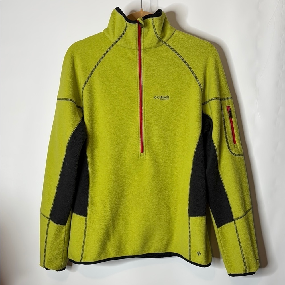 Columbia chartreuse Half-Zip Sweatshirt